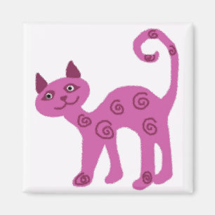Glass looking kitty cat magnet