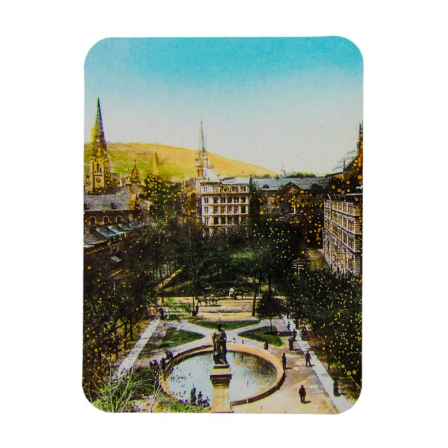 Glass Magic Lantern Slide MONTREAL 1890 Canada Pos Magnet (Vertical)