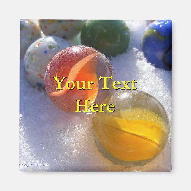 Glass Marbles Magnet (Front)
