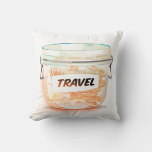 Glass Money Travel Jar Cushion