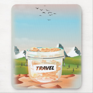 Glass Money Travel Jar Mouse Pad