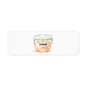 Glass Money Travel Jar Return Address Label