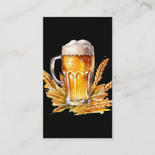 Glass of Beer  Beer Garden   Wheat Business Card