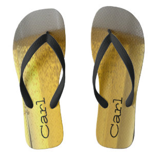 Glass of Beer Personalised Flip Flops