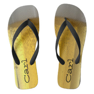 Glass of Beer Personalized Flip Flops
