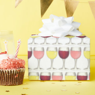 Glass of Red White Rosé Glasses Winery Wine Lover Wrapping Paper