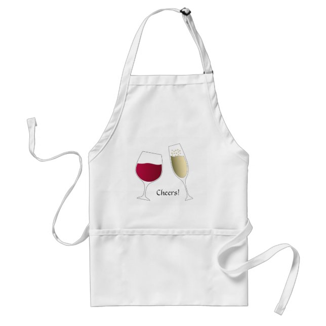 Glass of Red wine and champagne chef Standard Apron (Front)