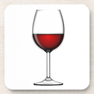 GLASS OF RED WINE COASTER
