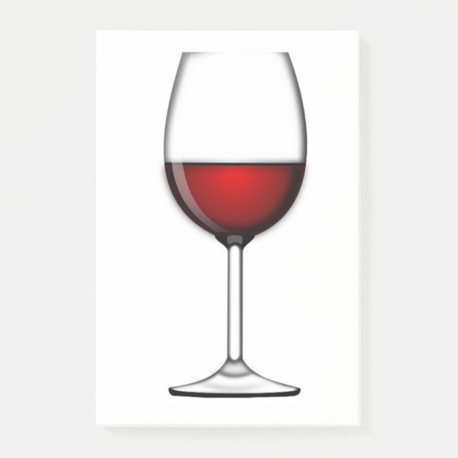 GLASS OF RED WINE POST-IT NOTES (Front)