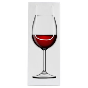 GLASS OF RED WINE WINE GIFT BAG
