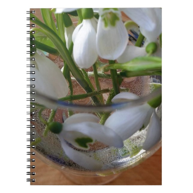 glass of snowdrops notebook (Front)