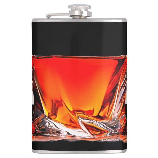 Glass of whiskey flask (Front)