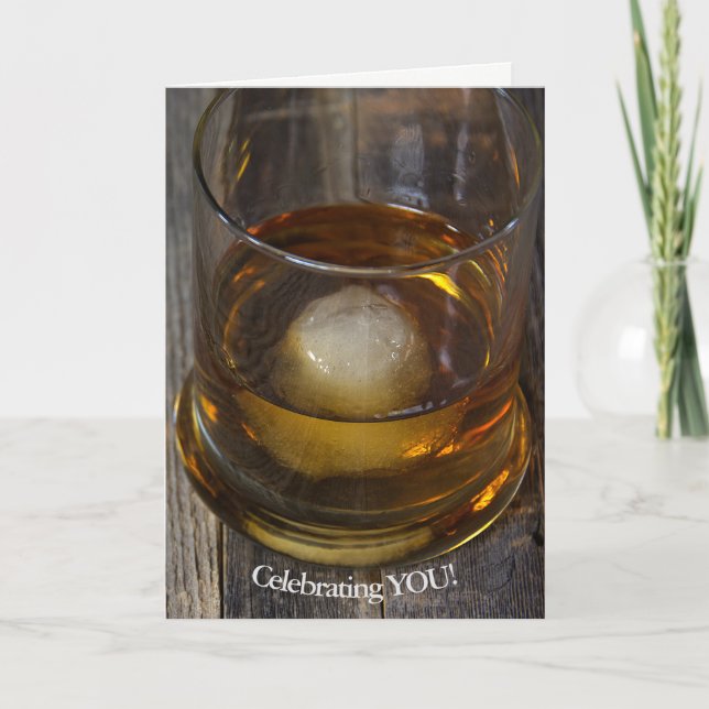 glass of whiskey for birthday card (Front)