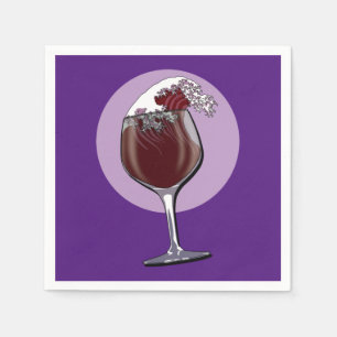 Glass Of Wine Art Napkin