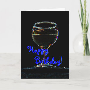 Glass of Wine birthday card