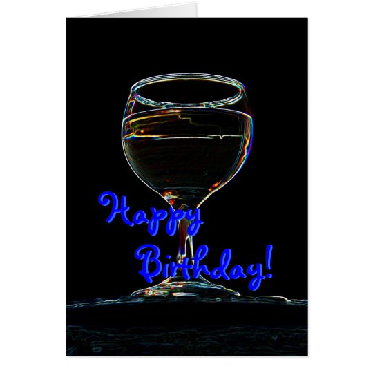 Glass of Wine birthday card