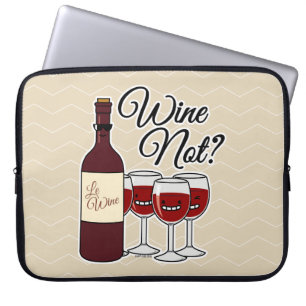 Glass of Wine not grapes alcohol red rose pinot am Laptop Sleeve
