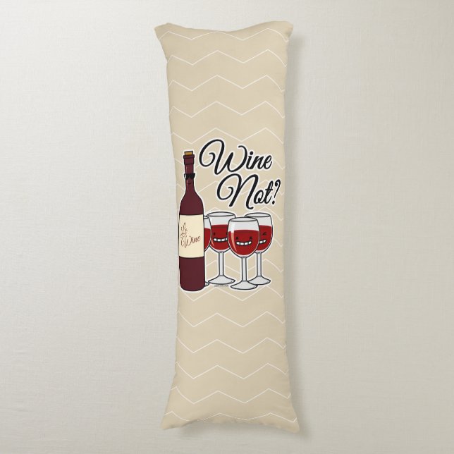 Glass of Wine not grapes alcohol red rose pinot Body Cushion (Front Vertical)