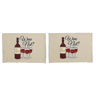 Glass of Wine not grapes alcohol red rose pinot Pillowcase