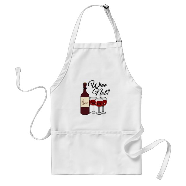 Glass of Wine not grapes alcohol red rose pinot Standard Apron (Front)