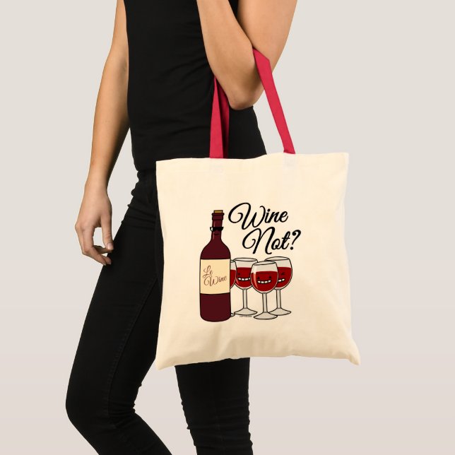 Glass of Wine not grapes alcohol red rose pinot Tote Bag (Front (Product))