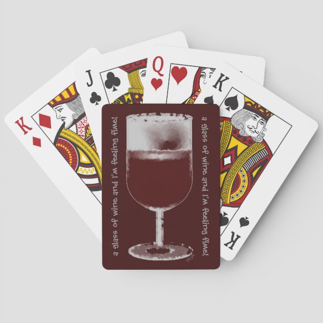 Glass of Wine Playing Cards (Back)