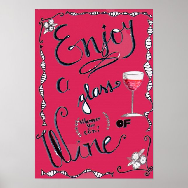 Glass of wine poster (Front)