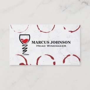 Glass of Wine Winery Business Card