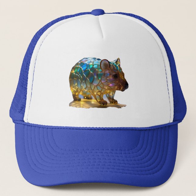 Glass Opalised Australian Wombat, Trucker Hat (Front)