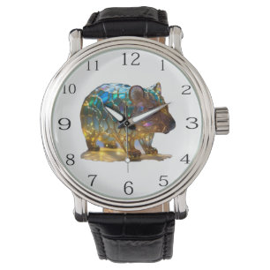 Glass Opalised Australian Wombat, Watch