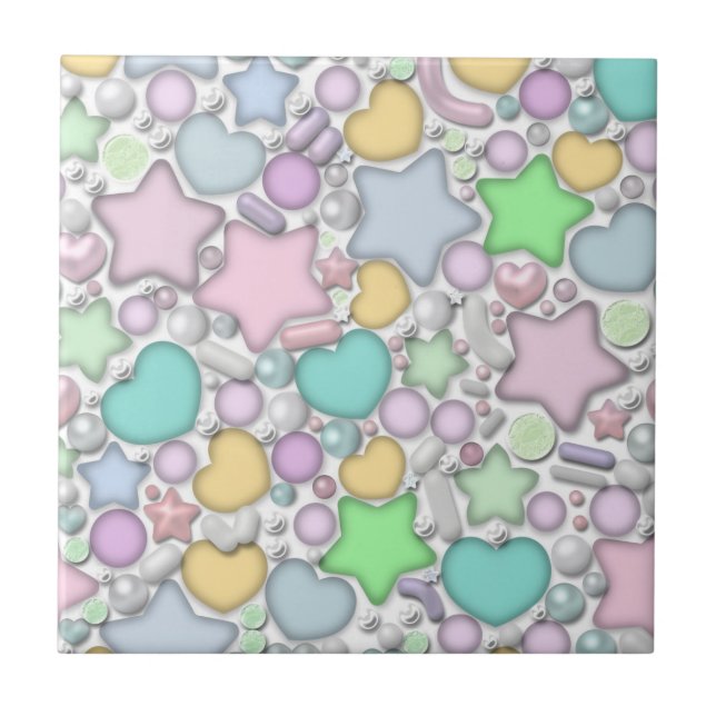 Glass ornaments ceramic tile (Front)