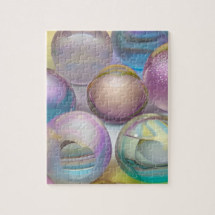 Glass Paperweights with Swirling Colours to Relax Jigsaw Puzzle