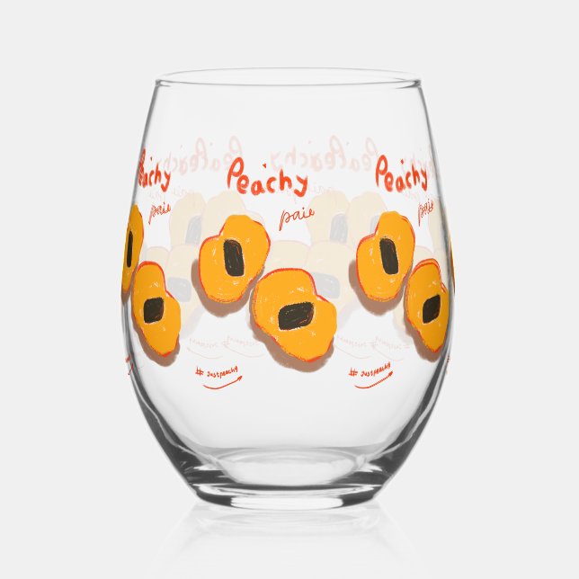 Glass peachy pair -printed glass  (Front)