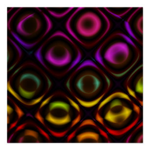 Glass   Rainbow Fractal Art Poster