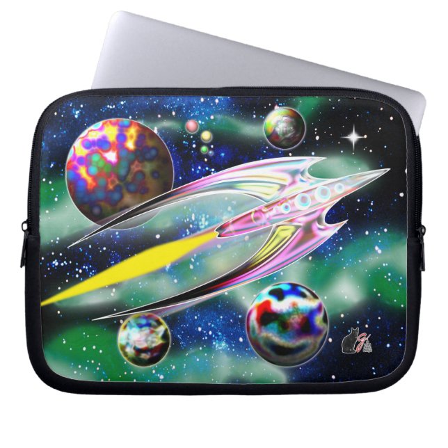 Glass Rocket Laptop Sleeve (Front)