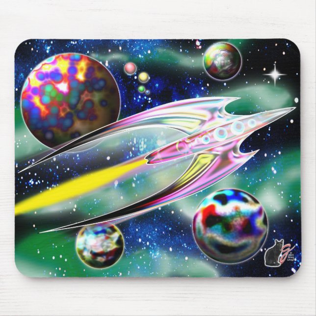 Glass Rocket Mouse Pad (Front)