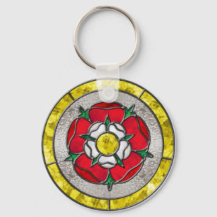 Glass Rose Key Ring