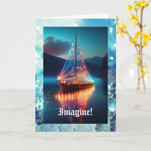 Glass Sailboat Birthday Card