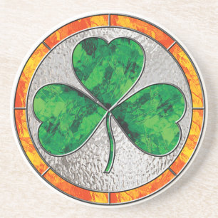 Glass Shamrock coaster