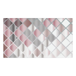 Glass Square Name Tag
