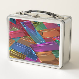 Glass Squares - Metal Lunchbox