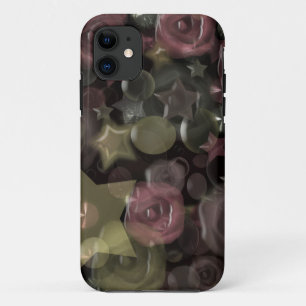 Glass, stars, flowers ceramic tile iPhone 11 case
