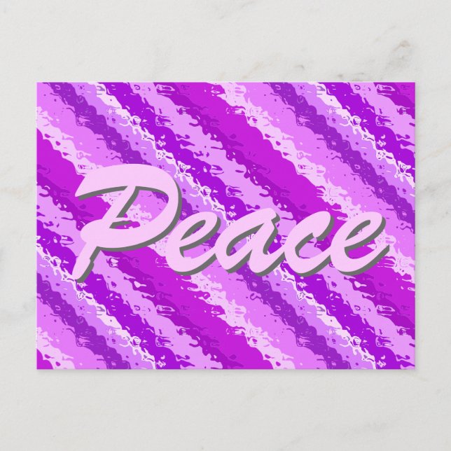 Glass stripes - shades of amethyst purple postcard (Front)