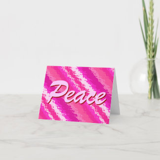 Glass stripes - shades of deep pink holiday card