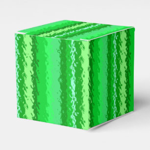 Glass stripes - shades of emerald green favour box