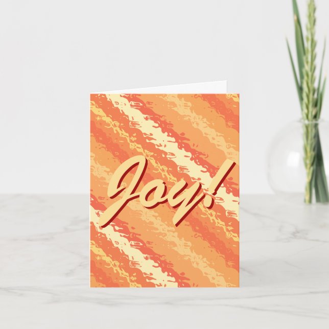 Glass stripes - shades of orange and gold holiday card (Front)