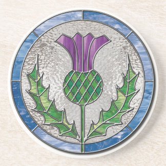 Glass Thistle coaster