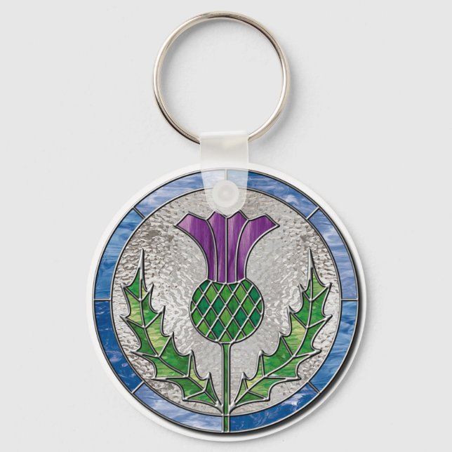 Glass Thistle Key Ring (Front)
