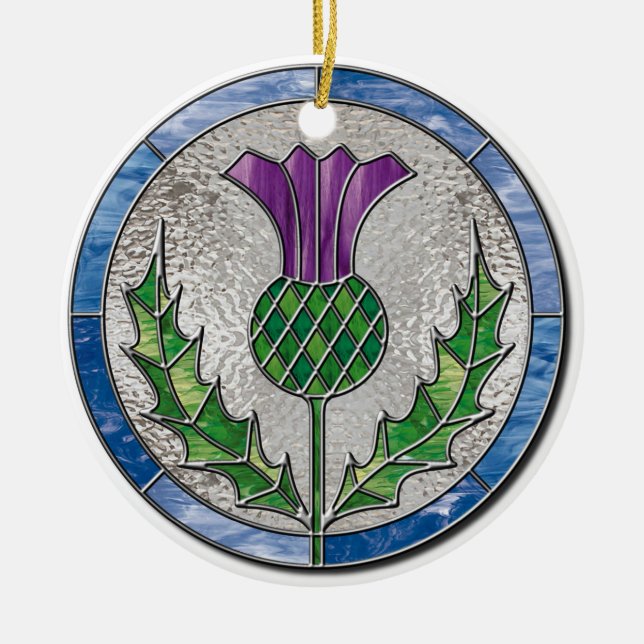 Glass Thistle Ornament (Front)