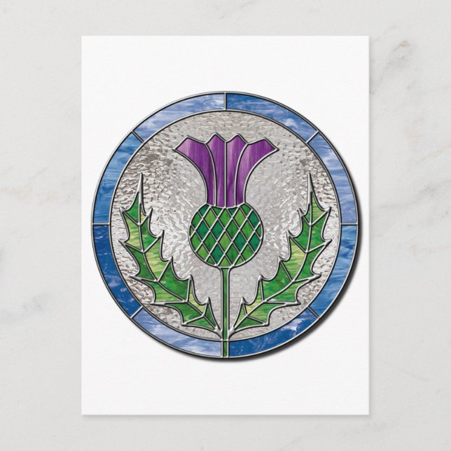 Glass Thistle Postcard (Front)